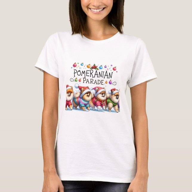 Spitz Weihnachtsfeier T-Shirt (Vorderseite)