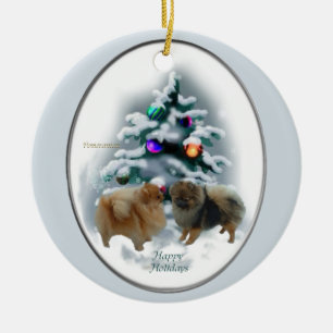 Spitz-Weihnachtsgeschenk-Verzierung Keramikornament