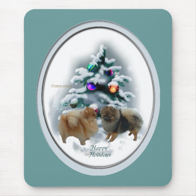 Spitz Weihnachtsgeschenke Mousepad (Vorne)