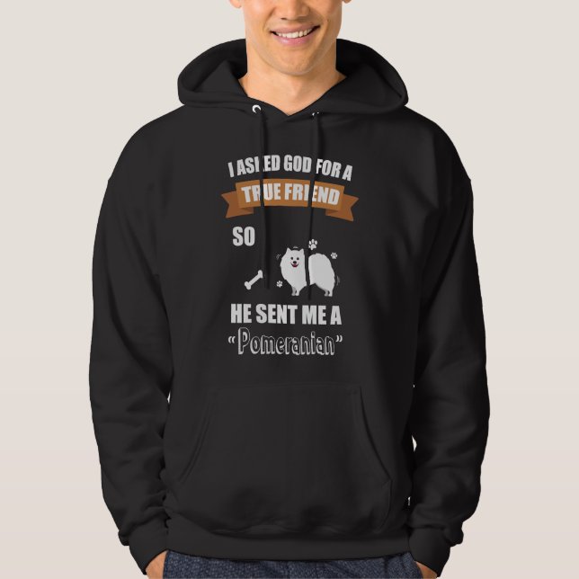 Spitz Welpe Downer Hoodie (Vorderseite)