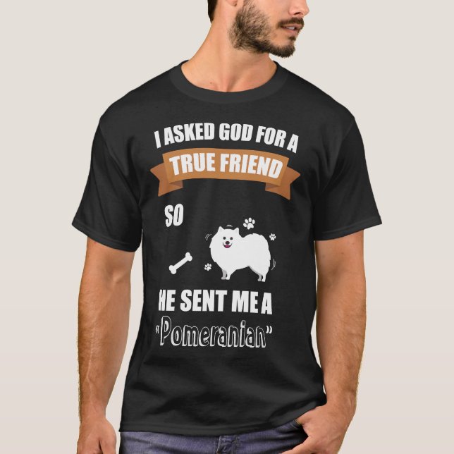 Spitz Welpe Downer T-Shirt (Vorderseite)