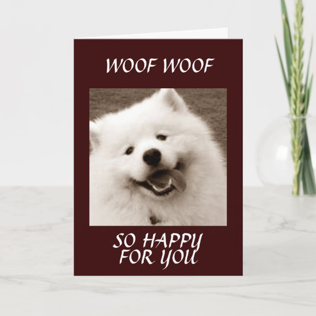 SPITZ WÜNSCHT SIE *GLÜCKWUNSCH AUF IHRER NEUEN ZUH KARTE (Vorderseite)