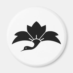Spitzblättrige kranichförmige rhombische Blume Magnet