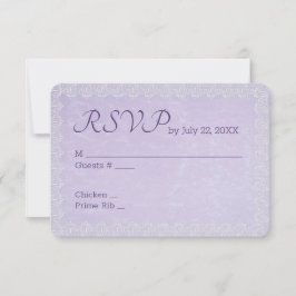 Spitze auf Lavender UAWG Wedding RSVP Karte