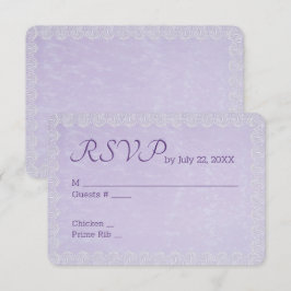 Spitze auf Lavender UAWG Wedding RSVP Karte
