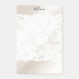 Spitze aus Blush Post-it Klebezettel