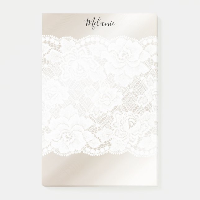 Spitze aus Blush Post-it Klebezettel (Vorderseite)