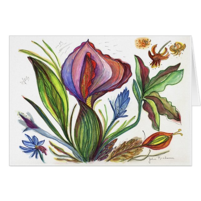 Spitze Blumen-Malerei (Vorderseite (Horizontal))