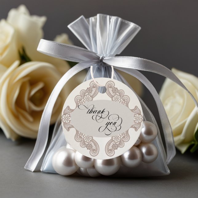 Spitze Dankeschön - Creme Geschenkanhänger (Von Creator hochgeladen)