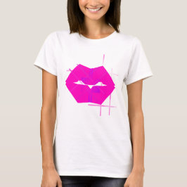 Spitze der geometrischen Lippen T-Shirt
