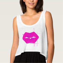 Spitze der geometrischen Lippen T-Shirt