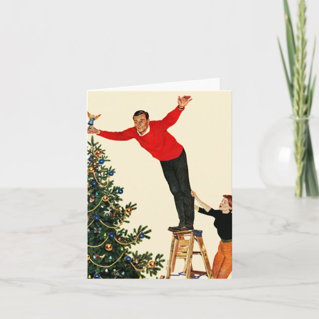 Spitze des Baums Feiertagskarte (Vorderseite)