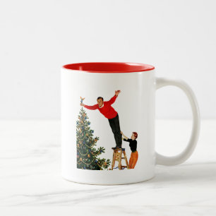 Spitze des Baums Zweifarbige Tasse