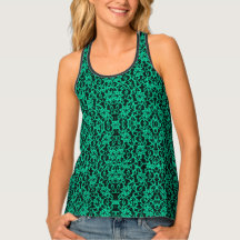 Spitze-Druck-Trägershirt Iren-Kelly grünes