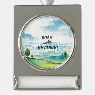 SPITZE durchstreifen den Planeten Banner-Ornament Silber