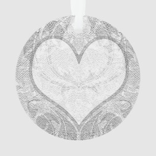 Spitze-Herz addieren Text Ornament