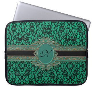 Spitze-Monogramm-Laptop-Hülse Kelly grüne irische Laptopschutzhülle