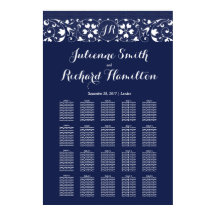 Spitze | Monogramm Wedding 20 Tables Seating Chart
