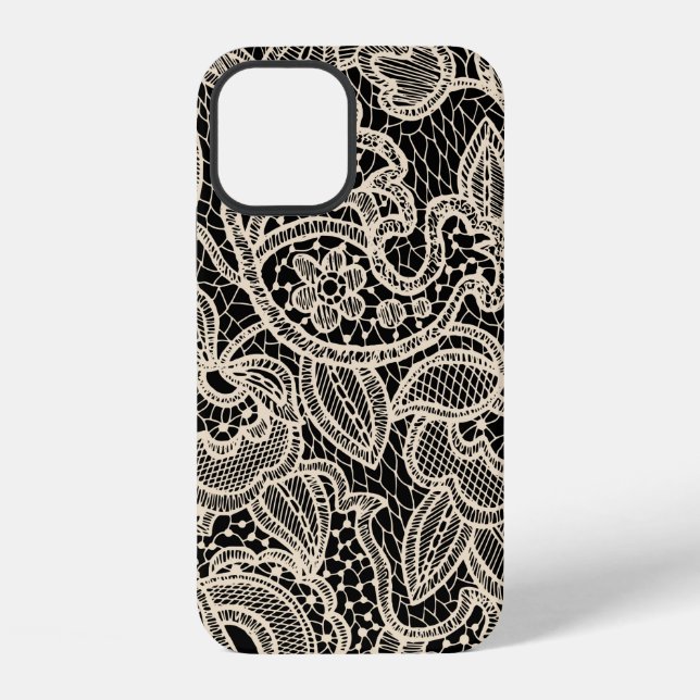 Spitze nahtloses Muster iPhone 12 Hülle (Rückseite)