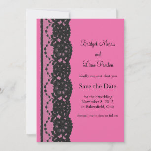 Spitze Save the Date (Fuchsia)