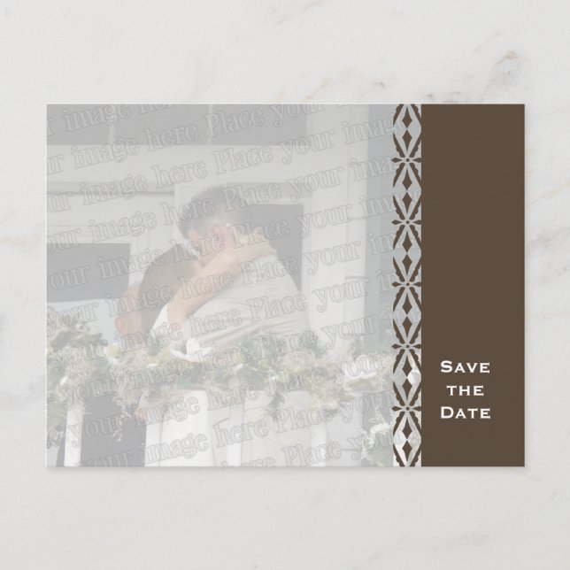 Spitze Save the Date Postkarte (Vorderseite)