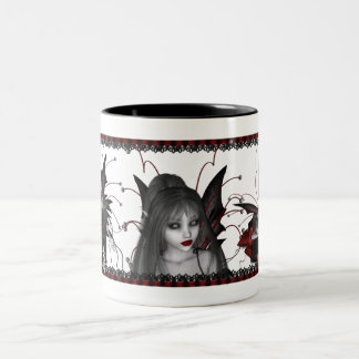 Spitze u. Feen Zweifarbige Tasse