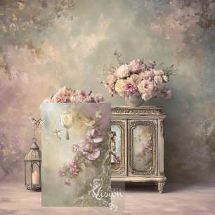 Spitze und leichte Kolibris Rosa Blumen Spitze Seidenpapier