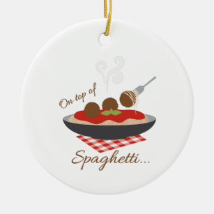 Spitze von Spaghetti Keramik Ornament