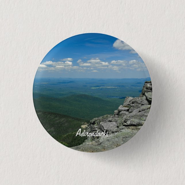 Spitze von Whiteface Berg, Adirondacks, NY Button (Vorderseite)