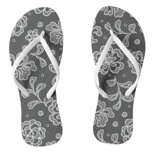 Spitzegewebemuster 1 flip flops