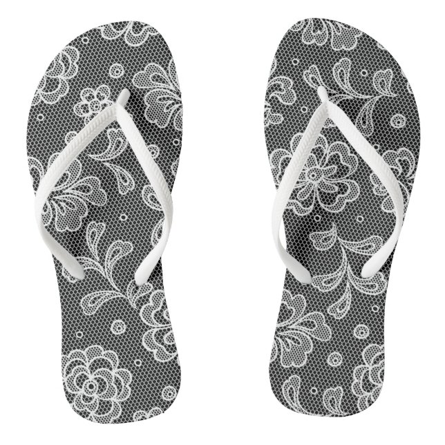 Spitzegewebemuster 1 flip flops (Fußbett)