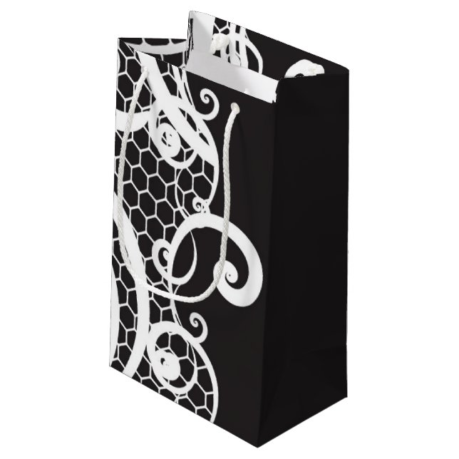 Spitzehintergrund 1 kleine geschenktüte (Rückseite Schrägansicht)