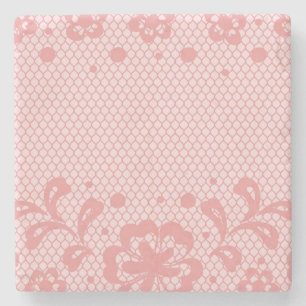 Spitzemuster, Blume Vintage 3 Steinuntersetzer