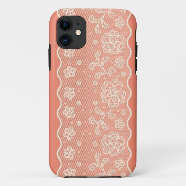 Spitzemuster, Blume Vintage 4 Case-Mate iPhone Hülle (Rückseite)