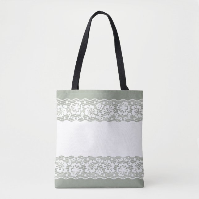 Spitzemuster, Blume Vintage 5 Tasche (Vorderseite)
