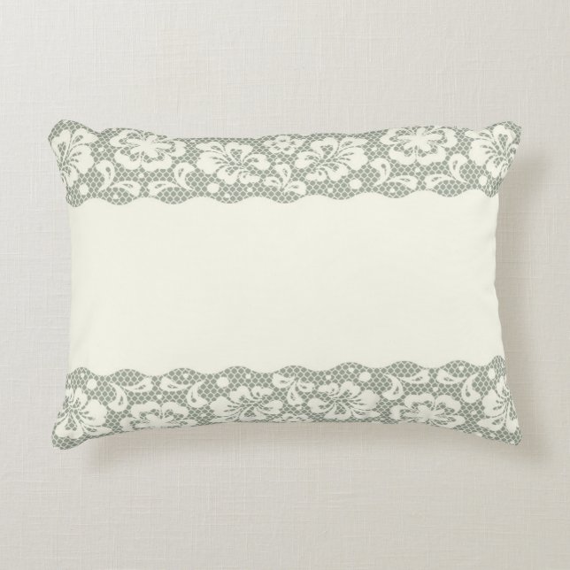 Spitzemuster, Blume Vintage 5 Zierkissen (Vorderseite)