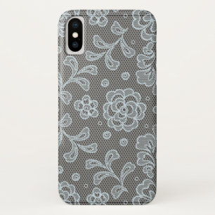 Spitzemuster, Blume Vintage 6 iPhone X Hülle
