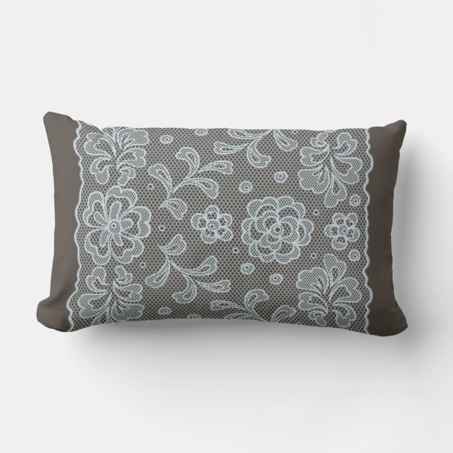 Spitzemuster, Blume Vintage 6 Lendenkissen (Vorderseite)
