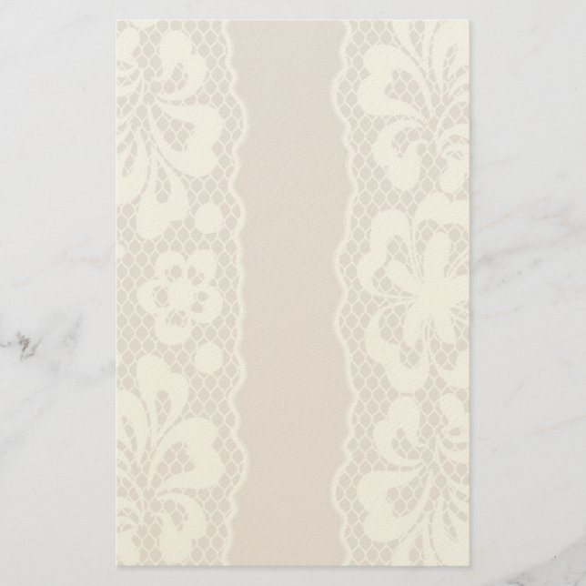 Spitzemuster, Blume Vintage 7 Briefpapier (Vorderseite)