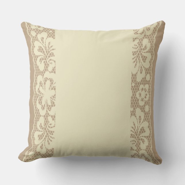 Spitzemuster, Blume Vintage 7 Kissen (Vorderseite)