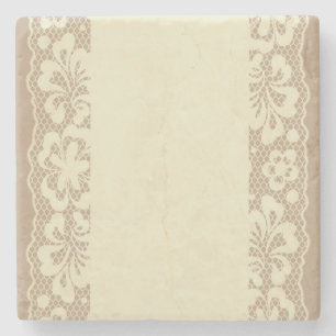Spitzemuster, Blume Vintage 7 Steinuntersetzer