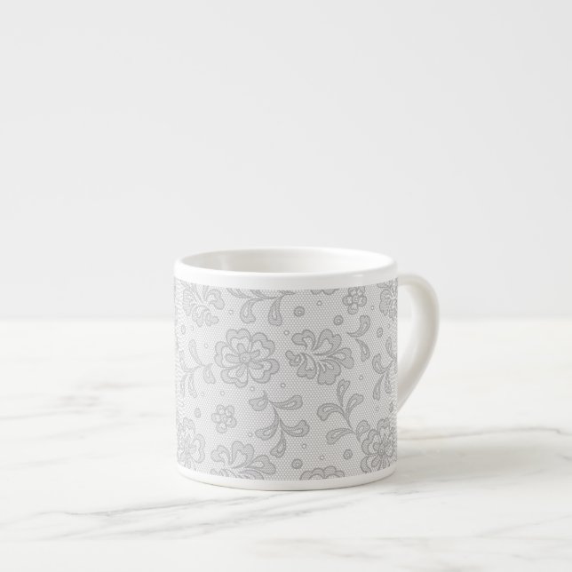 Spitzemuster, Blume Vintages 1 Espressotasse (Vorderseite Rechts)