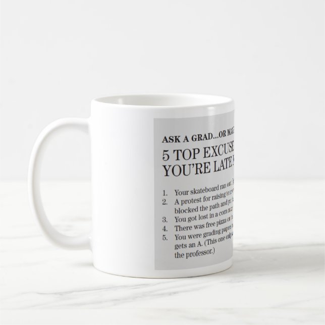 Spitzen-Entschuldigungen für, wenn Sie für Kaffeetasse (Links)