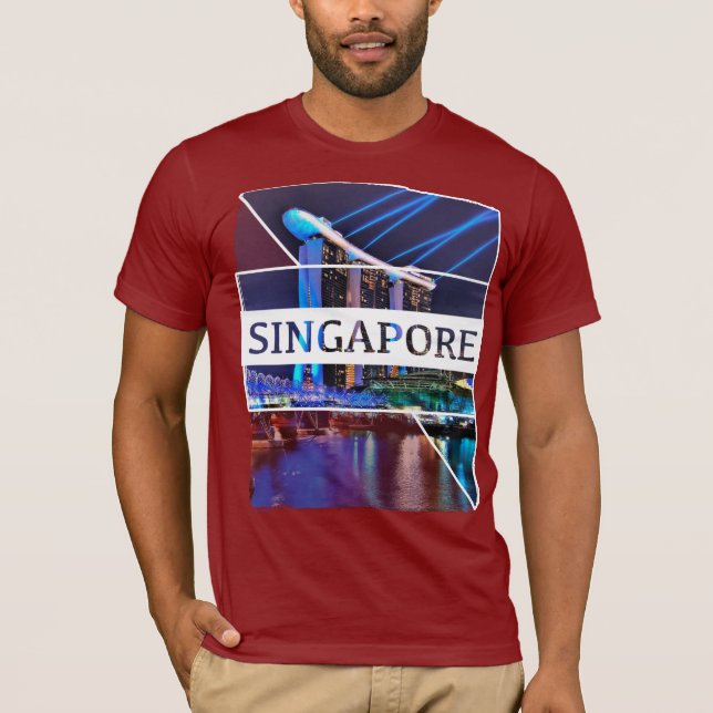 Spitzen-Geschenk das T-Shirt Singapur-Männer (Vorderseite)