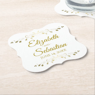 Spitzen- Goldmit filigran geschmückte elegante Untersetzer
