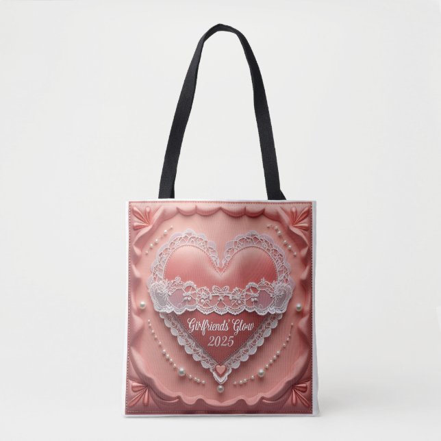 Spitzen-Herz-Wildleder Tasche (Vorderseite)