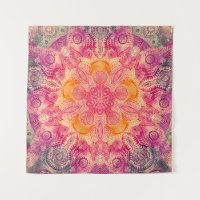 Spitzen-Ornament Mandala: Rundes Aquarelldesign