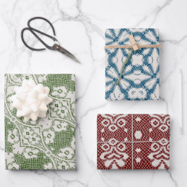 Spitzen-Papierblätter Geschenkpapier Set