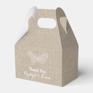 Spitzen-Schmetterlinge Favor Box Geschenkschachtel