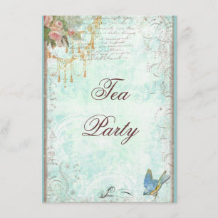 Spitzen-Scrolls, Bluebird & Tassels Einladung